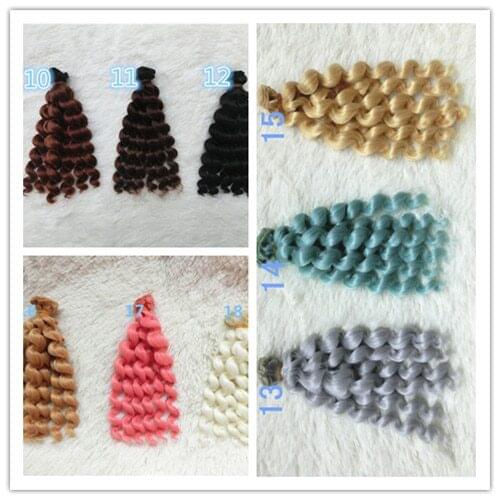 9 Colorful hair refires bjd hair 20cm*100cm black gold brown khaki grey color short straight wig hair for1/3 1/4 BJD diy S22-S30