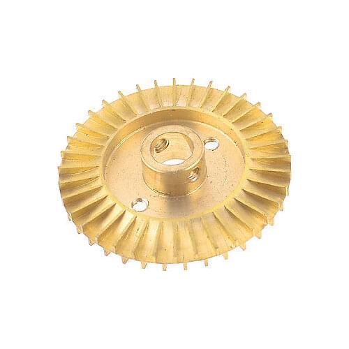 Water Pump Spare Parts Solt Hole Double Side Brass Impeller Wheel 68mm Dia