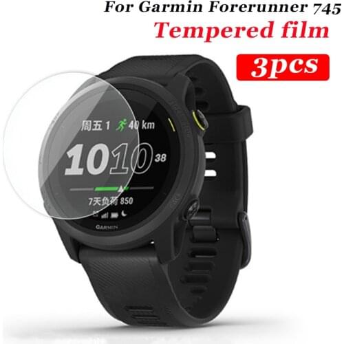 3PCS Tempered Glass Screen Protector Film for Garmin Forerunner 745 Sport Smart Watch Bracelet Protective Films