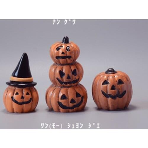 ZOCDOU 1 Piece SimulationHalloween Creative Resin Pumpkin Ornament Micro-landscape Animation Hand-made Decoration Ornaments Moss
