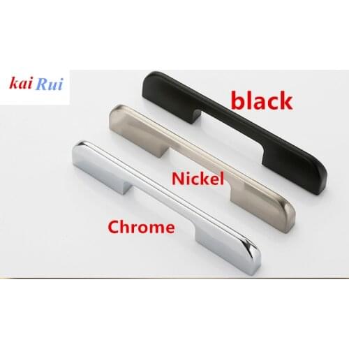 1* Modern Shiny Cabinet Armoire Knob Cabinet Kitchen Wardrobe Zinc Alloy Simple Chrome Nickel Wire Design Pull Handle