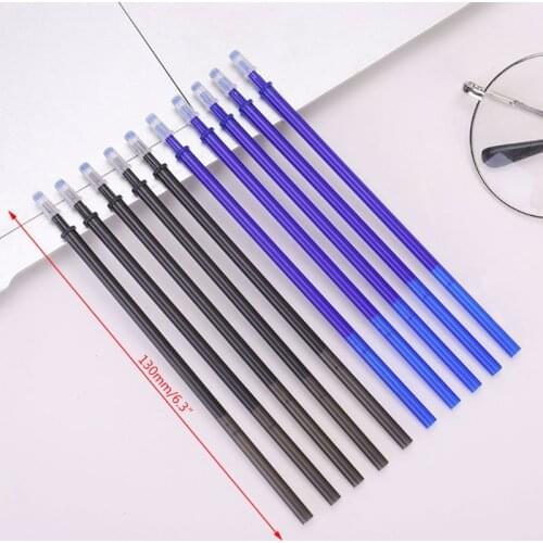 W3JD 100Pcs Erasable Pen Refill 0.5mm Blue/Black Ink Writing Pens Gift for students Stationery