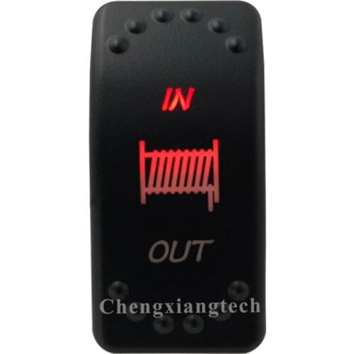 12V 24V Dual Red Led 7P (On) Off (On) Momentary Rocker Push Switch Winch In Out Waterproof Car Boat Truck Circuit Breaker