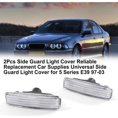 2Pc Side Guard Light Cover Reliable Replacement Car Supplies Universal Side Guard Light Cover 63148360589 for 5 Series E39 97-03