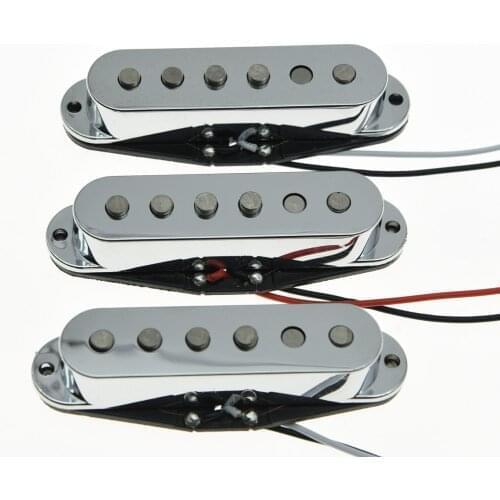 3x Chrome Alnico 5 Single Coil Pickups ST Strat SSS Pickup Set
