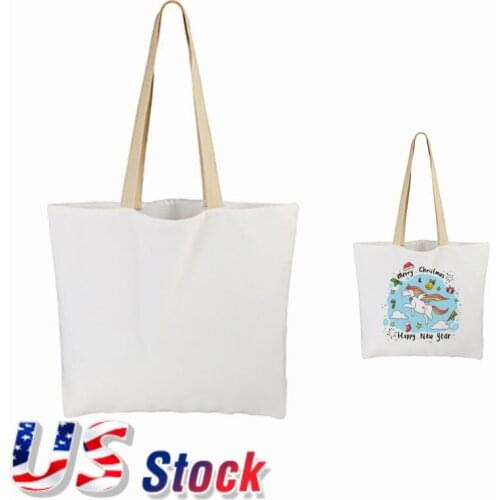 US Stock-4 PACK 14.8in x 17in White Canvas Blank Tote Bag for DIY, Advertising, Promotion, Gift, Giveaway, Activity