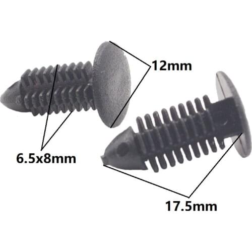 50 Pcs for Fukang black plastic fastener fixed rivets Car tailgate snaps retaining clip