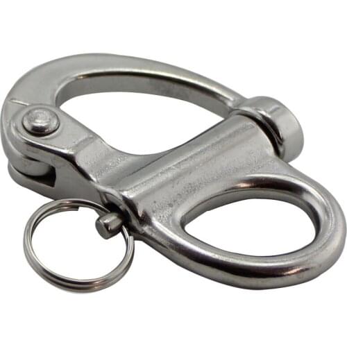 50pieces per lot stainless steel 316 fixed snap shackle marine hardware, camera strap buckles