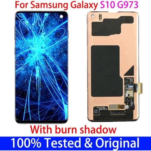 6.1" Original For SAMSUNG GALAXY S10 G973 SM-G9730 G973F With Frame a line LCD Display+Touch Screen Digitizer Assembly