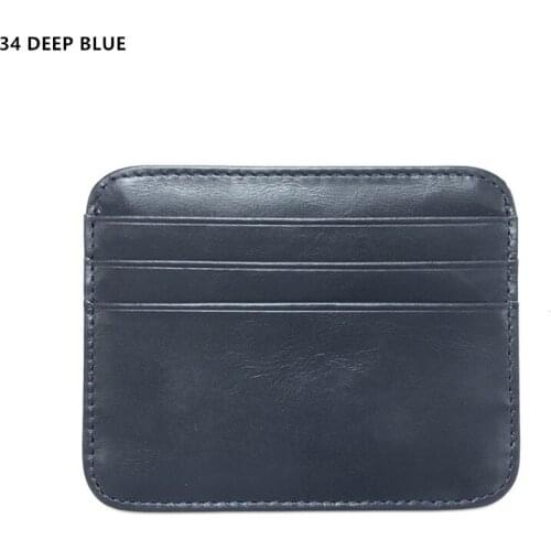 Aaby 100% Genuine Leather Ultra-Thin Card Holder Short Clip Bank Card Cover Drivers License Clip Unisex Money Wallet Gift