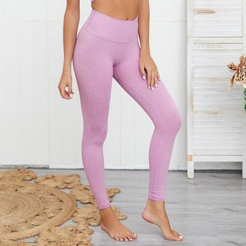 Breathable Yoga Pants Quick Dry Workout Clothes for Women Slim Seamless Leggings Gym Sports Pants Fitness Clothes Running