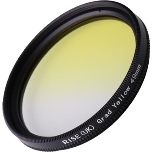 Camera Filter 49mm Gradual Yellow color lens Filter for Nikon D3100 D3200 D5100 SLR Camera lens