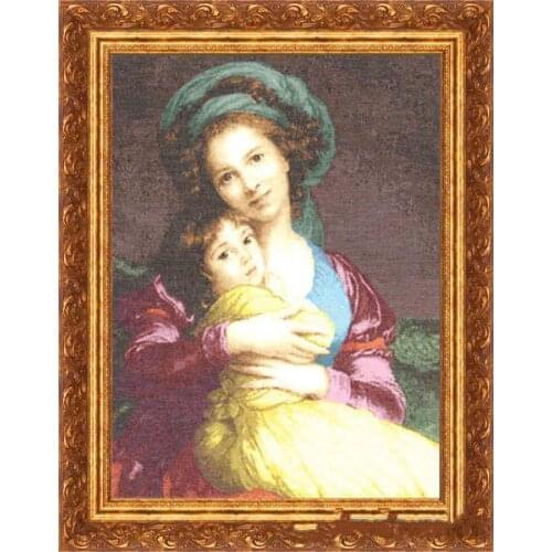 Embroidery Needlework Crafts 14CT Unprinted DIY Quality Cross Stitch Kits Handmade Arts Mothers love for her Child People