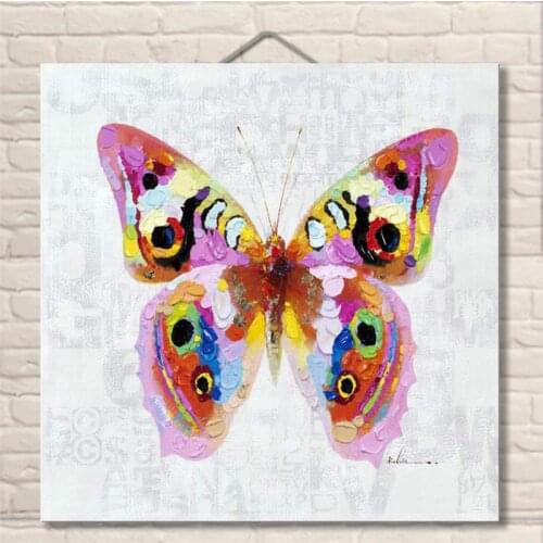 Beautiful Modern Butterfly Paintings Pictures for Living Room Wall Decorative Pictures Handmade Animal Oil Paintings Butterfly