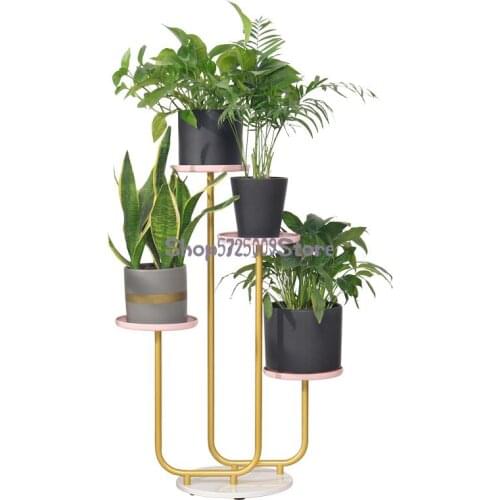 Creative flower shelf living room floor-standing light luxury multi-layer shelf simple home indoor balcony iron flower pot rack