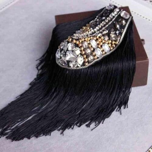 One piece breastpin tassels shoulder board mark knot Epaulet patch metal patches badges applique patch for clothing CA-2575