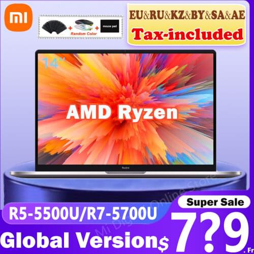 2021 Xiaomi RedmiBook Pro 14 Laptop AMD Ryzen R5 5500U/R7 5700U 16GB DDR4 512GB PCIe SSD Win10 Pro 14 Inch Notebook PC