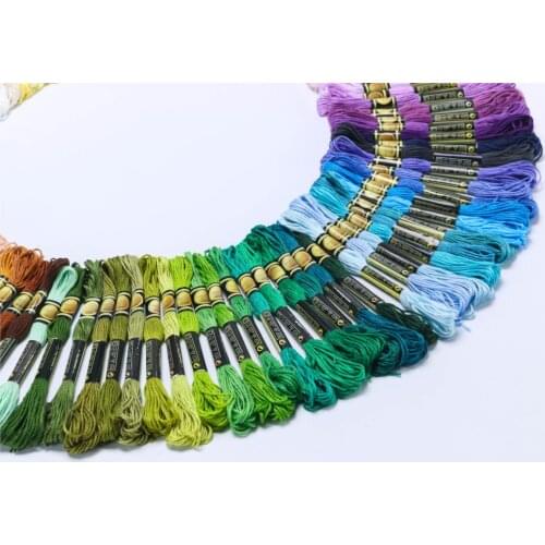 Oneroom Cross Stitch threads The two label cxc Style 10PCS Cross Stitch Cotton Embroidery Thread Floss Sewing Skeins 8