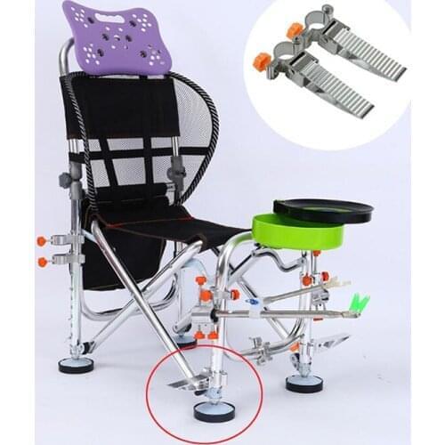 Outdoor Camping Multi-function Fishing Chairs Accessories Aluminum Alloy New Pedal Folding Chair Fishing Stool Collapsible