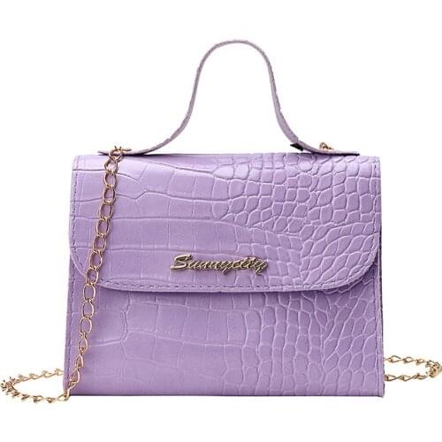 New PU Leather Crossbody Bags For Women Summer Texture Solid Color Lady Shoulder Handbags Simple Female Small Square Bag