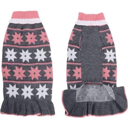 Dog Turtleneck Sweater Dress Poodle Yorkshire Sleeveless Pullover Winter Warm Clothes For Small Medium Dogs Pet Costume