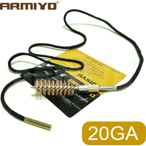 Armiyo 20GA 15.6mm Caliber Tactical Bore Brush Shot Gun Barrel Brush Cleaner Set Cleaning Hunting Accessories Thread 5/16"-26T