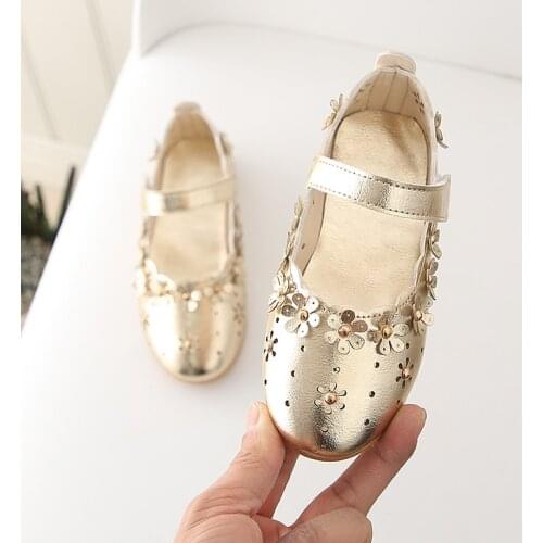 New Kids Baby Toddler Girl Children White Wedding Party Princess Leather Soft Bottom Shoes Girls Flower Single Shoes A966