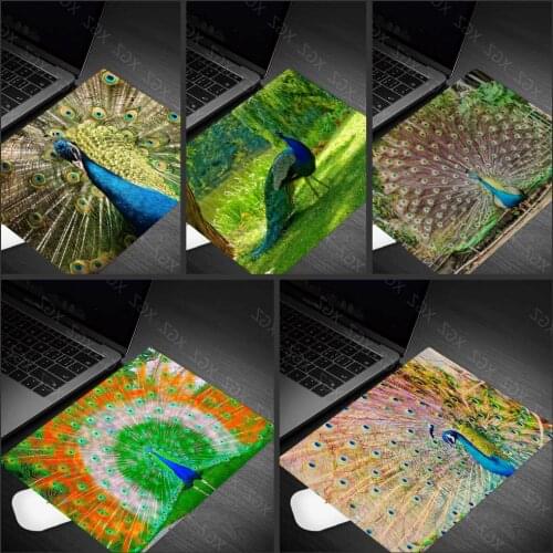 Yzuoan Beautiful Peacock Computer Notebook Pad Gamer Mouse Pad Keyboard Mouse Pad Accessories Household Pad Small Size 22*18