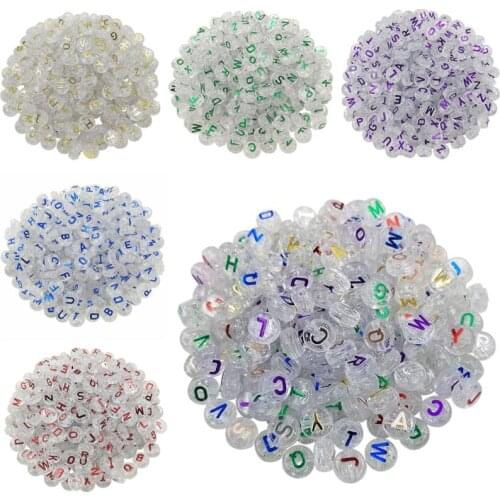 20Pcs 10mm Gilding Letter Loose Beads DIY For Jewelry Making Necklace Bracelet Wholesale Pendant