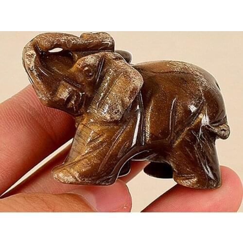 1pcs 45-68mm natural quartz crystal carving elephant handicraft decoration manufacturers direct sales