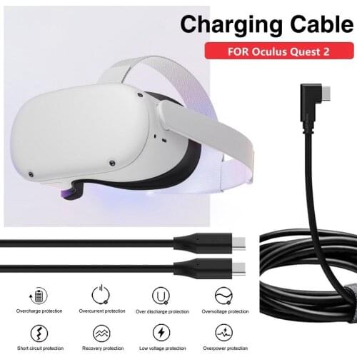 3M/5M USB To Type C Cable For Oculus Quest 2 90 Degree VR Headset Cable Quest Link Virtual Reality USB3.1 To C Charge Cable