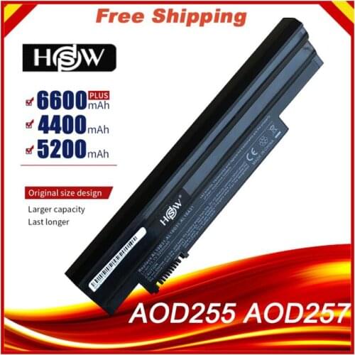 HSW New Battery For Acer Aspire One 522 722 AO522 AOD255 AOD257 AOD260 D255 D257 D260 D270 AC700 AL10B31 fast shipping