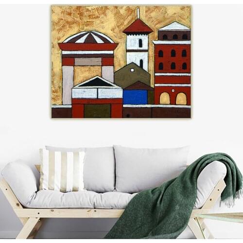 Citon Angela Sharkey《My Roman View》Canvas Art Oil Painting Cartoons Artwork Poster Picture Wall Background Decor Home Decoration