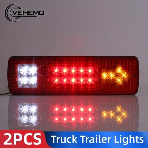 Vehemo 2PCS LED 24v Truck trailer lights Pair 24 v truck LED side marker light Taillight signal lamp Part Accessories