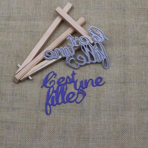 Footprint Frame Letter DIY Craft Metal Cutting Die Scrapbook Embossed Paper Card Album Craft Template Stencil Dies