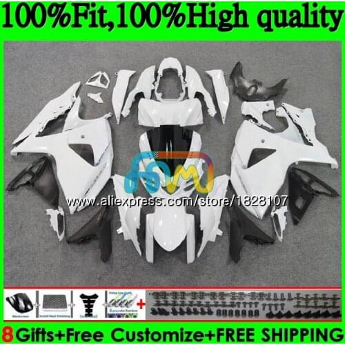 K9 For SUZUKI GSXR-1000 GSXR 1000 09 10 11 Glossy white 12 13 15 16 44BS.7 GSXR1000 2009 2010 2011 2012 2014 2015 2016 Fairing