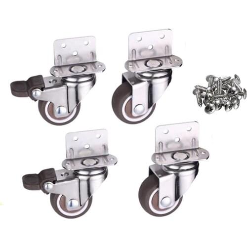 Set 4PCS Furniture Caster Wheels Heavy Duty Universal Carriage Wheel for Baby Crib Bed Cart Trolley Wheelchair Office Chair