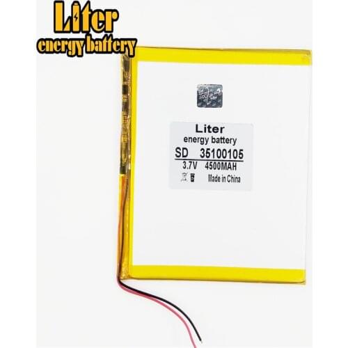3.7V,4500mAH 35100105 (polymer lithium ion battery) Li-ion battery for tablet pc Rechargeable battery 7 inch 8 inch 9inch