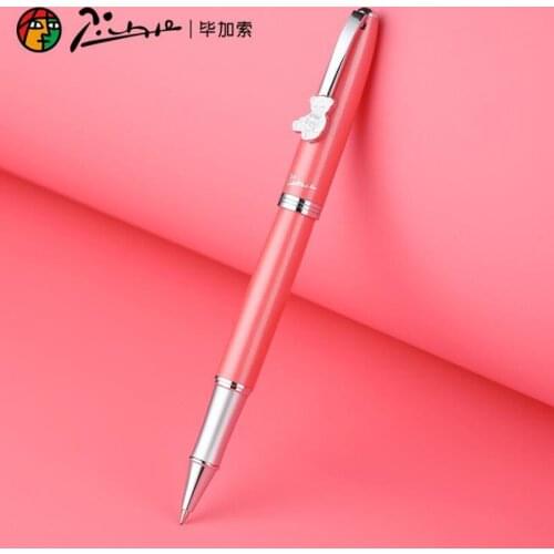 Pimio Picasso 922 Metal Roller Ball Pen Pink Teddy Series Writing Gift Pen For Business Office & School New Arrival