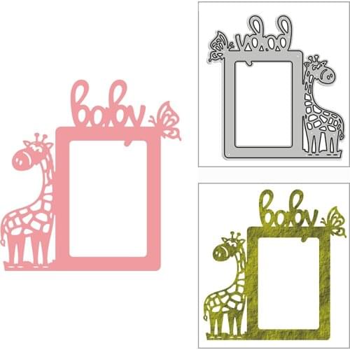 New 2021 Baby Giraffe Butterfly Metal Cutting Dies for DIY Scrapbooking and Card Making Decorative Embossing Craft No Stamps