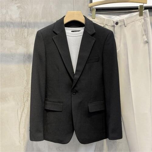 Mens Wear 2021 Spring New Fashion Casual Suit Male Slim Solid Color Blazers Men Fashion Long Sleeve Lapel Neck Coats W361
