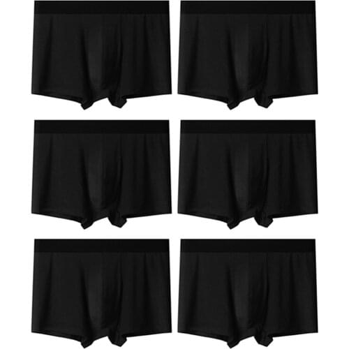 6 Pcs/Lot Mens Underwear Good Cotton Comfortable Flat Footed Underpants Suitable Weight 55kg To 120kg Wear Good Briefs