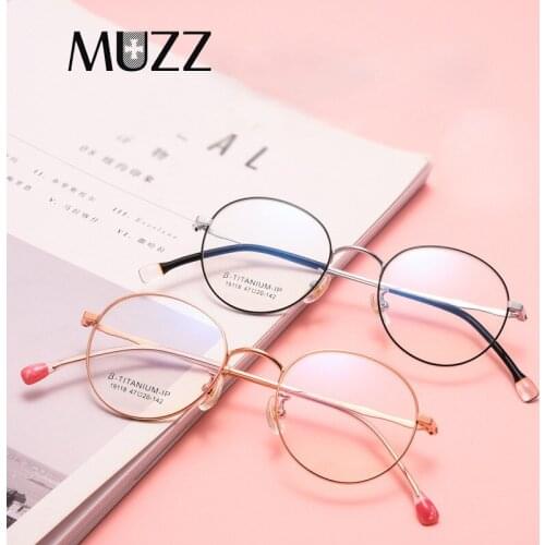 Pure B Titanium Glasses Women Vintage Round Eyewear Myopia Optical Prescription Eyeglasses Frame Men Brand Designer Eyewear