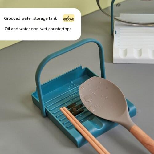 Plastic Spoon Rest Kitchen Organizer for Fork Spatula Rack Spoon Holder Stand Tableware Storage Rack for Spoon Pot Lid Holder