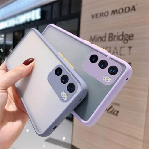 Shockproof Matte Bumper Transparent Phone Case For Samsung S20 S21 S10 Plus S20 S21 Ultra A51 A71 A50 A31 A21S Note 20 10 Plus