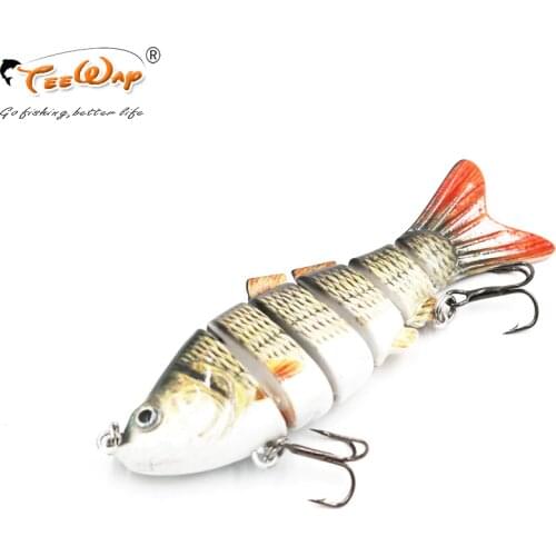 2Pcs/lot 10cm 19g Lifelike Fishing Lure 6 Segment Swimbait Crankbait Hard Bait Slow Fishing Wobblers