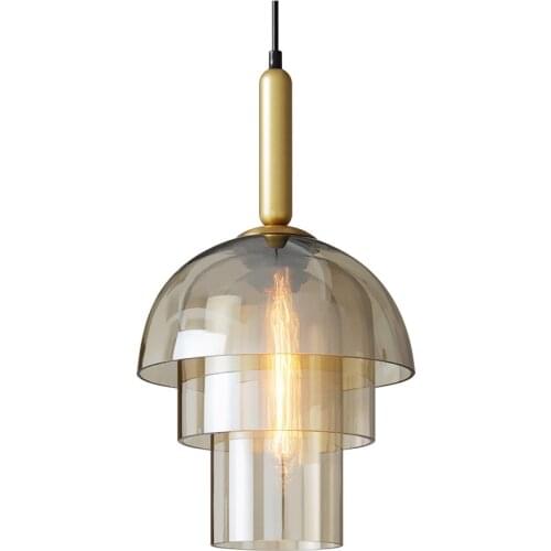 Nordic Luxury Cognac color LED Pendant lights Living room Bedroom Bedside Home Lighting Restaurant Bar Cafe Deco Hanging lamp