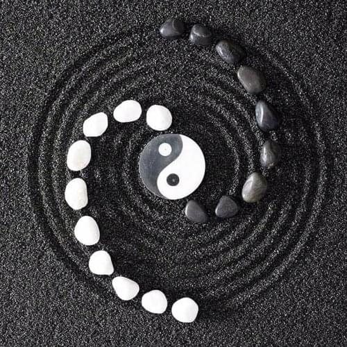 GLymg DIY Embroidery Rhinestones Embroidery 5d Diamond Painting Full Drill Diamond Art Yin And Yang Stones Wall Arts Decor
