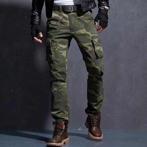 Tactical Hiking Pants Men Camouflage Army Hunting Pants Men Cotton Camo Combat Cargo Trousers Outwear Working Pantalon Hombre