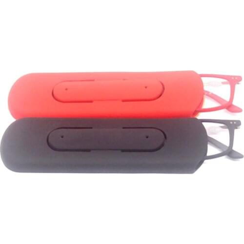 Thin Portable Reading Glasses unisex Anti Blue Light Presbyopic Glasses rectangle rim with Case diopter +150 250